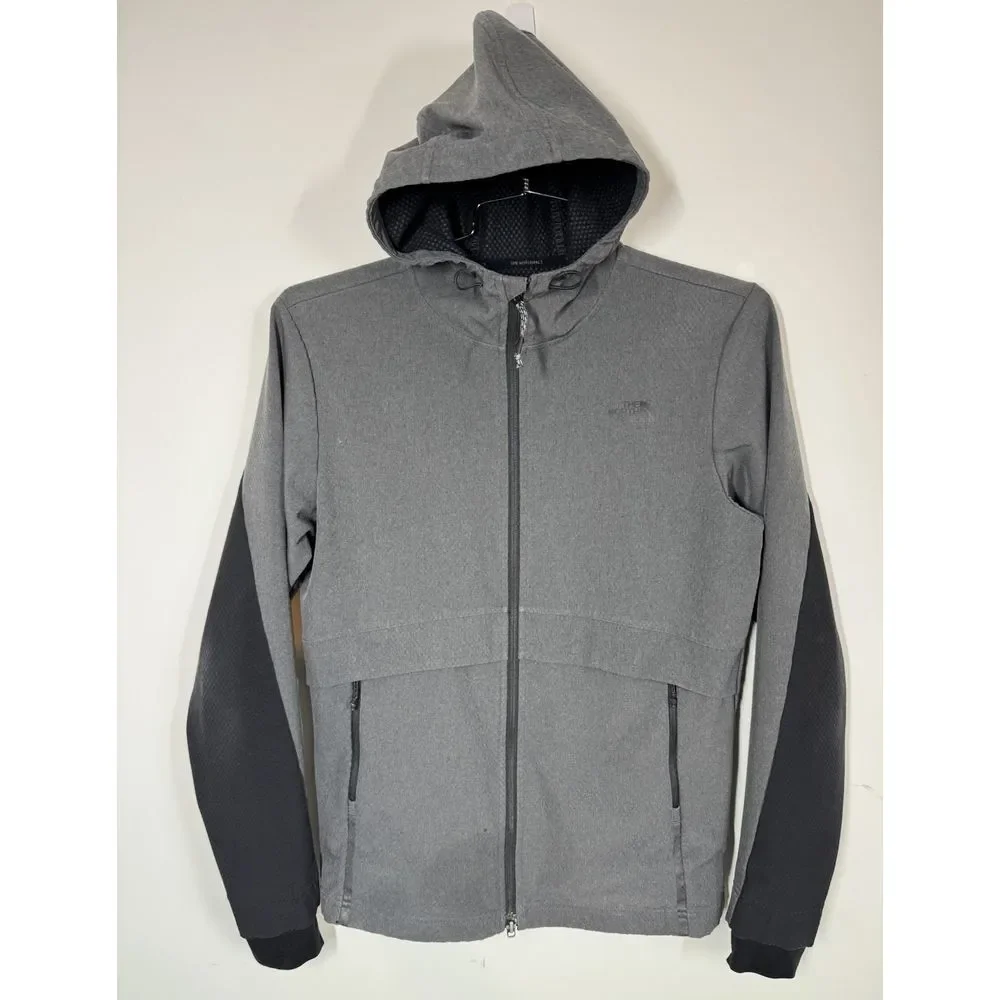 The North Face Men's Tactical Flash Jacket Soft shell Gray And Black Size M Hike